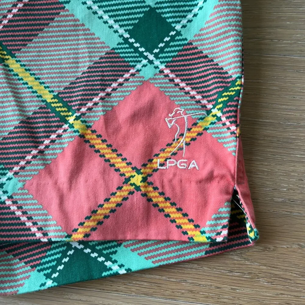 Loudmouth LPGA Argyle Plaid Bermuda Shorts Size 10 Colorful Golf